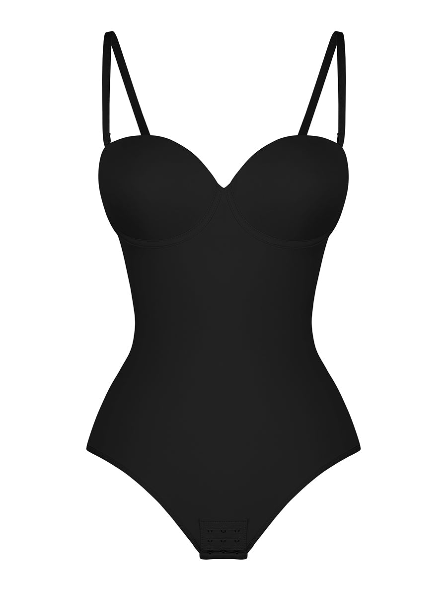 THE GISELE STRAPLESS BODYSUIT - BLACK